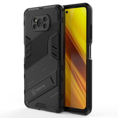 For Xiaomi Poco X3 Punk Armor 2 in 1 PC + TPU Shockproof Case with Invisible Holder(Black) - Xiaomi Cases by buy2fix | Online Shopping UK | buy2fix