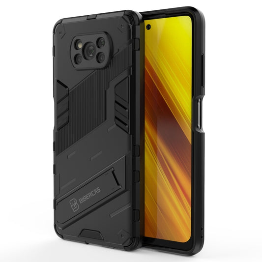 For Xiaomi Poco X3 Punk Armor 2 in 1 PC + TPU Shockproof Case with Invisible Holder(Black) - Xiaomi Cases by buy2fix | Online Shopping UK | buy2fix