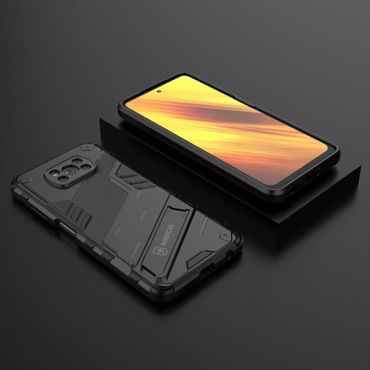 For Xiaomi Poco X3 Punk Armor 2 in 1 PC + TPU Shockproof Case with Invisible Holder(Black) - Xiaomi Cases by buy2fix | Online Shopping UK | buy2fix