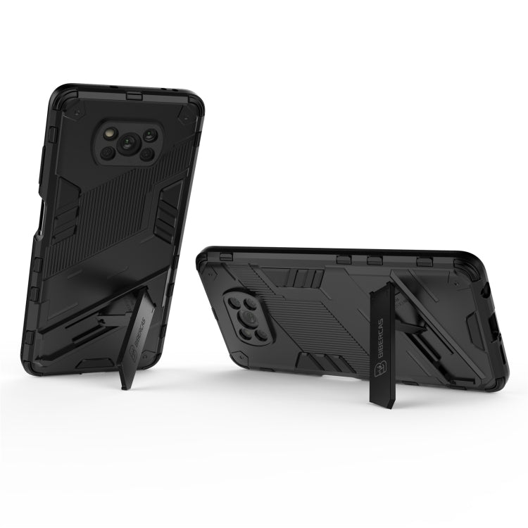 For Xiaomi Poco X3 Punk Armor 2 in 1 PC + TPU Shockproof Case with Invisible Holder(Black) - Xiaomi Cases by buy2fix | Online Shopping UK | buy2fix