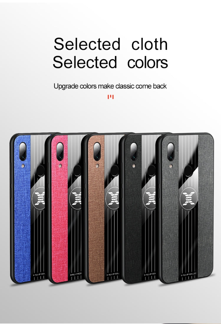 For Xiaomi Redmi 7 XINLI Stitching Cloth Texture Shockproof TPU Protective Case(Gray) - Xiaomi Cases by XINLI | Online Shopping UK | buy2fix
