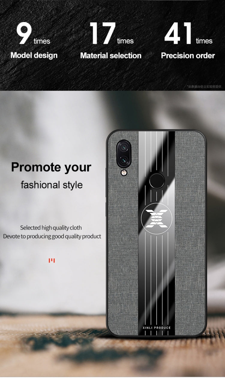 For Xiaomi Redmi 7 XINLI Stitching Cloth Texture Shockproof TPU Protective Case(Gray) - Xiaomi Cases by XINLI | Online Shopping UK | buy2fix