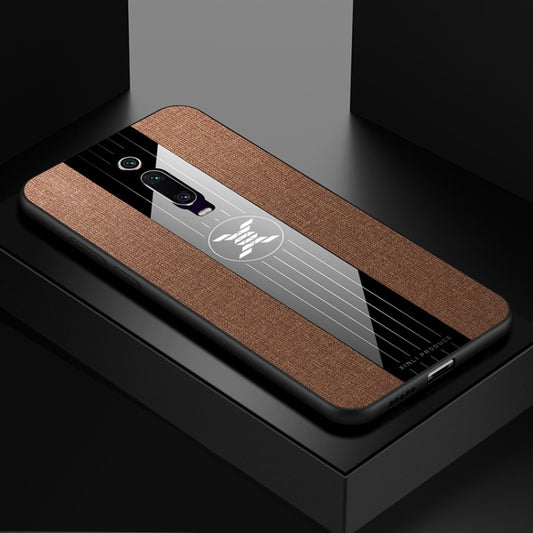 For Xiaomi Mi 9T / Redmi K20 XINLI Stitching Cloth Texture Shockproof TPU Protective Case(Brown) - Xiaomi Cases by XINLI | Online Shopping UK | buy2fix