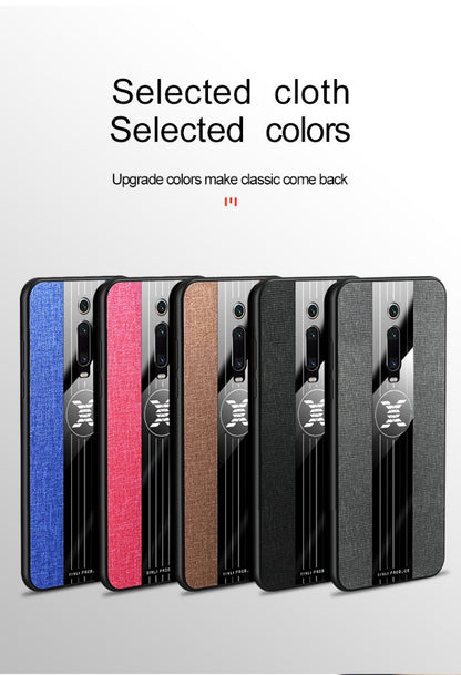 For Xiaomi Mi 9T / Redmi K20 XINLI Stitching Cloth Texture Shockproof TPU Protective Case(Brown) - Xiaomi Cases by XINLI | Online Shopping UK | buy2fix
