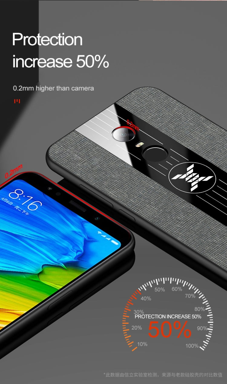 For Xiaomi Redmi 5 Plus XINLI Stitching Cloth Texture Shockproof TPU Protective Case(Blue) - Xiaomi Cases by XINLI | Online Shopping UK | buy2fix