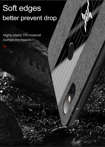 For Xiaomi Mi 6X / A2 XINLI Stitching Cloth Texture Shockproof TPU Protective Case(Black) - Xiaomi Cases by XINLI | Online Shopping UK | buy2fix