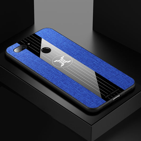 For Xiaomi Mi 8 Lite XINLI Stitching Cloth Texture Shockproof TPU Protective Case(Blue) - Xiaomi Cases by XINLI | Online Shopping UK | buy2fix
