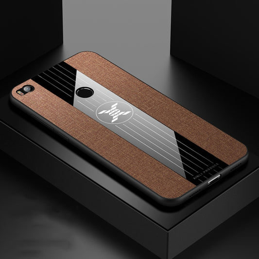 For Xiaomi Mi Max 2 XINLI Stitching Cloth Texture Shockproof TPU Protective Case(Brown) - Xiaomi Cases by XINLI | Online Shopping UK | buy2fix