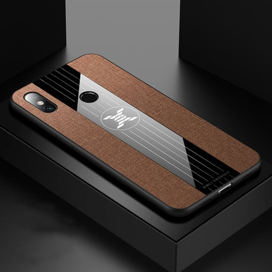 For Xiaomi Mi Max 3 XINLI Stitching Cloth Texture Shockproof TPU Protective Case(Brown) - Xiaomi Cases by XINLI | Online Shopping UK | buy2fix