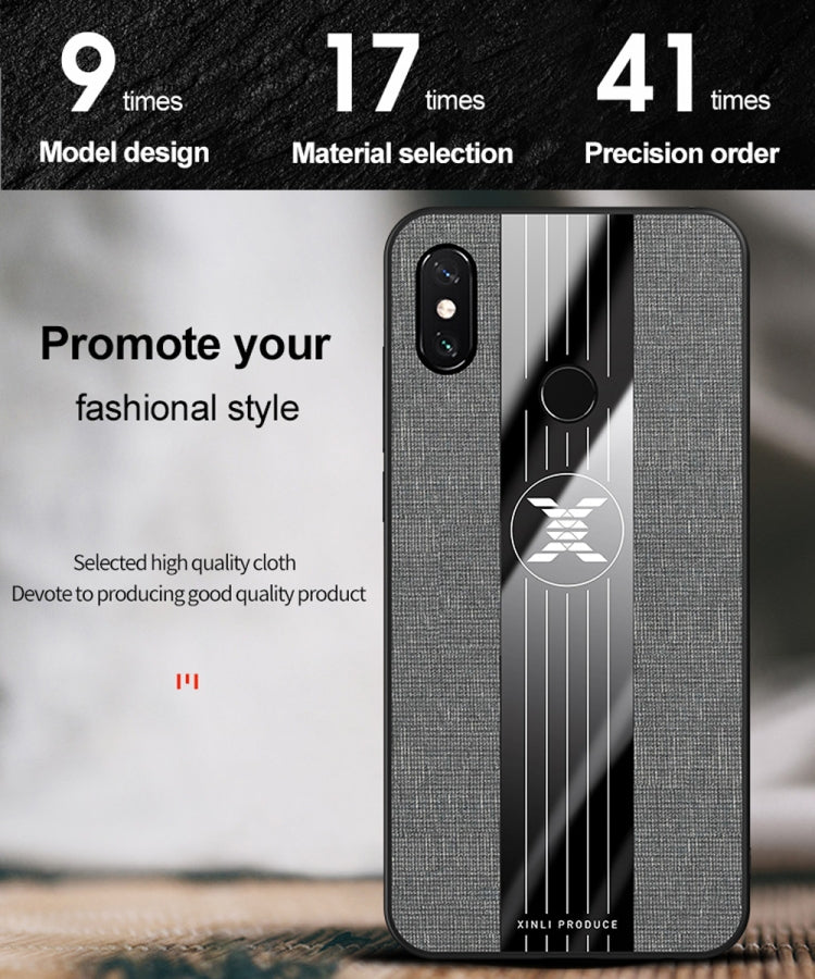 For Xiaomi Mi Max 3 XINLI Stitching Cloth Texture Shockproof TPU Protective Case(Brown) - Xiaomi Cases by XINLI | Online Shopping UK | buy2fix