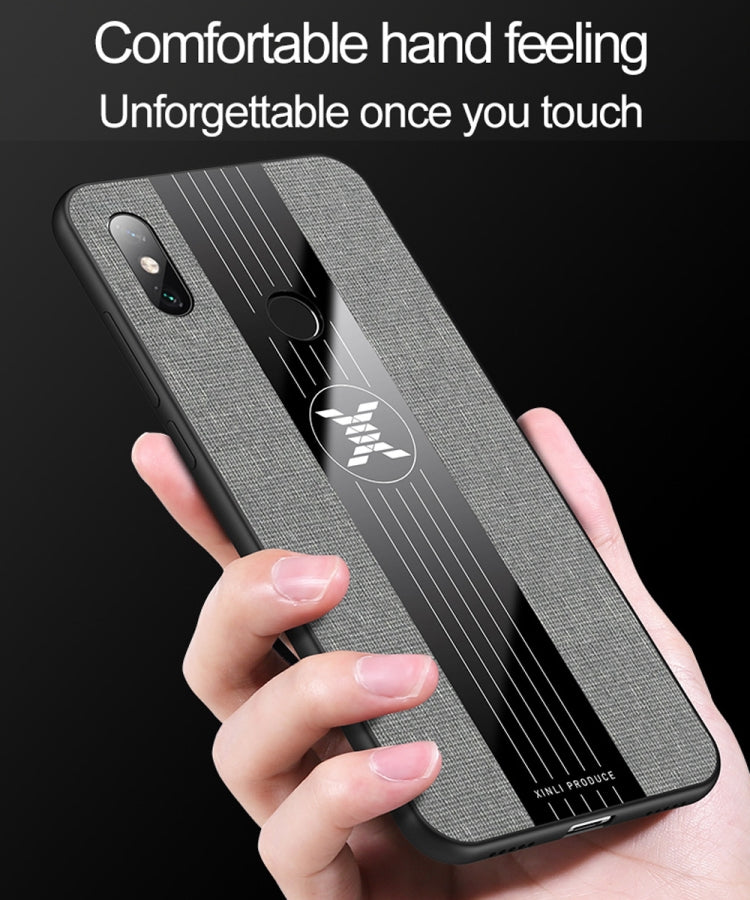 For Xiaomi Mi Max 3 XINLI Stitching Cloth Texture Shockproof TPU Protective Case(Brown) - Xiaomi Cases by XINLI | Online Shopping UK | buy2fix