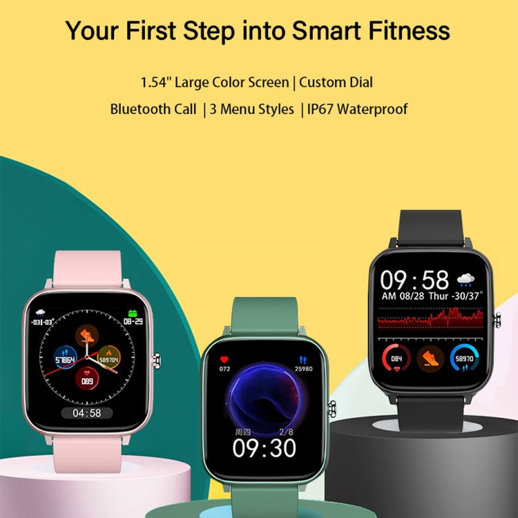 P6 1.54 inch TFT Color Screen IP68 Waterproof Smart Bracket, Support Bluetooth Call / Sleep Monitoring / Heart Rate Monitoring(Black) by buy2fix