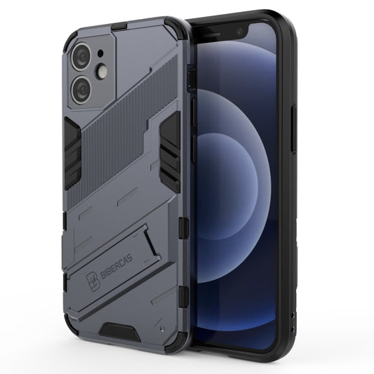 For iPhone 12 mini Punk Armor 2 in 1 PC + TPU Shockproof Case with Invisible Holder (Grey) - iPhone 12 mini Cases by buy2fix | Online Shopping UK | buy2fix