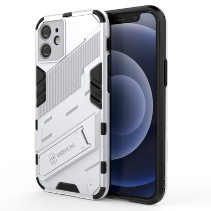 For iPhone 12 mini Punk Armor 2 in 1 PC + TPU Shockproof Case with Invisible Holder (White) - iPhone 12 mini Cases by buy2fix | Online Shopping UK | buy2fix