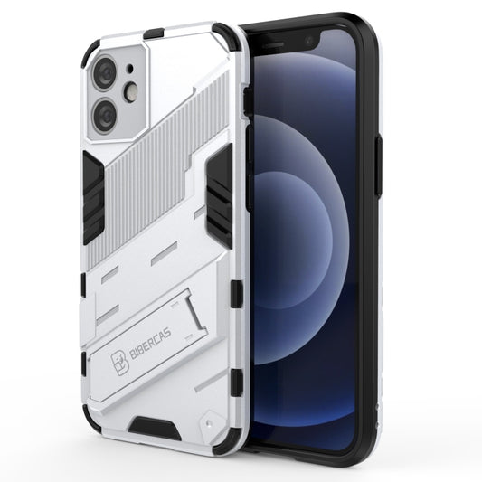 For iPhone 12 mini Punk Armor 2 in 1 PC + TPU Shockproof Case with Invisible Holder (White) - iPhone 12 mini Cases by buy2fix | Online Shopping UK | buy2fix