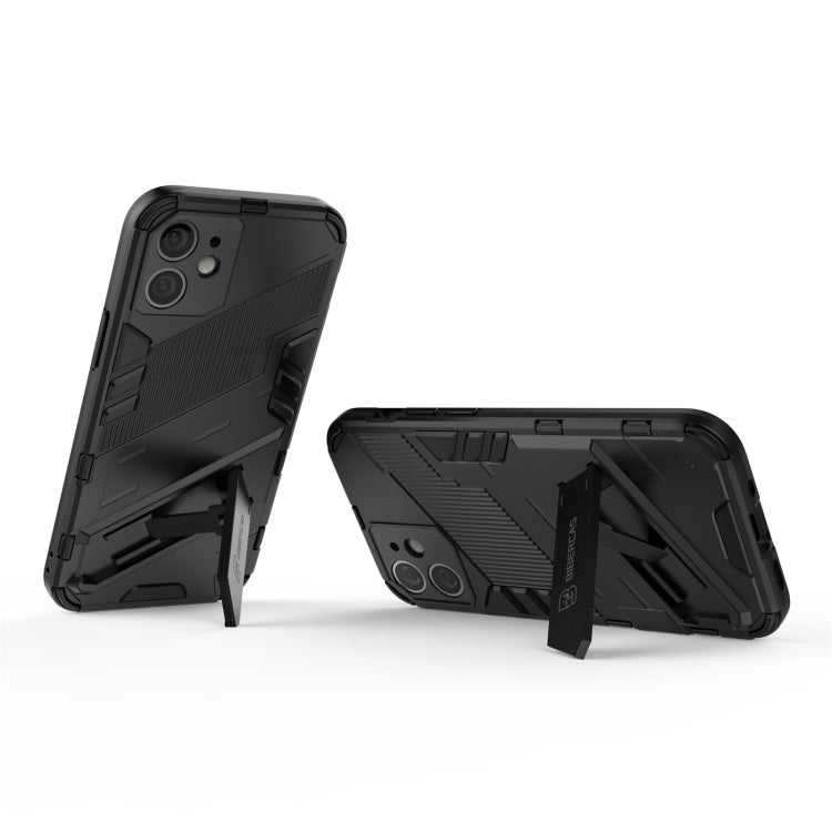 For iPhone 12 mini Punk Armor 2 in 1 PC + TPU Shockproof Case with Invisible Holder (White) - iPhone 12 mini Cases by buy2fix | Online Shopping UK | buy2fix