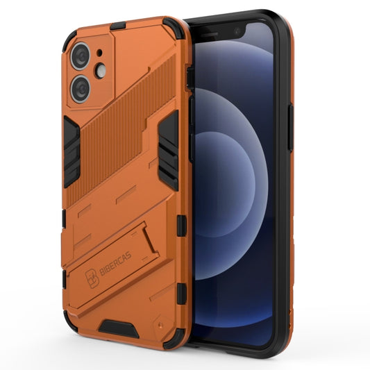 For iPhone 12 mini Punk Armor 2 in 1 PC + TPU Shockproof Case with Invisible Holder (Orange) - iPhone 12 mini Cases by buy2fix | Online Shopping UK | buy2fix