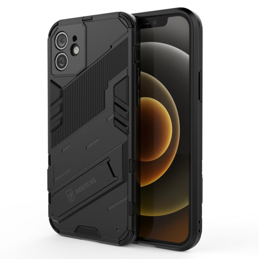 For iPhone 12 Punk Armor 2 in 1 PC + TPU Shockproof Case with Invisible Holder(Black) - iPhone 12 / 12 Pro Cases by buy2fix | Online Shopping UK | buy2fix