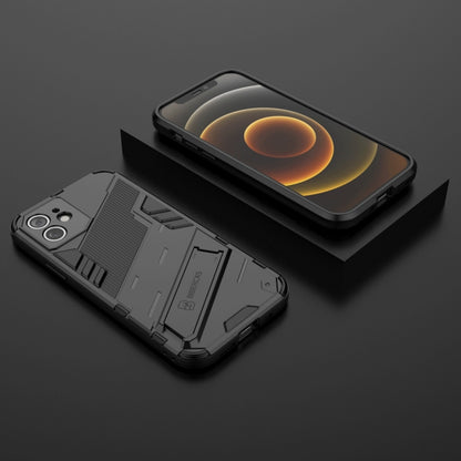 For iPhone 12 Punk Armor 2 in 1 PC + TPU Shockproof Case with Invisible Holder(Black) - iPhone 12 / 12 Pro Cases by buy2fix | Online Shopping UK | buy2fix