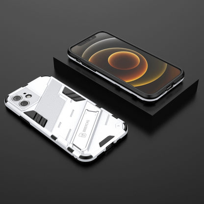 For iPhone 12 Punk Armor 2 in 1 PC + TPU Shockproof Case with Invisible Holder(White) - iPhone 12 / 12 Pro Cases by buy2fix | Online Shopping UK | buy2fix