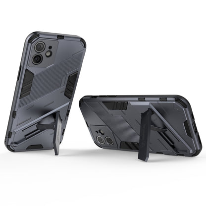 For iPhone 12 Punk Armor 2 in 1 PC + TPU Shockproof Case with Invisible Holder(White) - iPhone 12 / 12 Pro Cases by buy2fix | Online Shopping UK | buy2fix