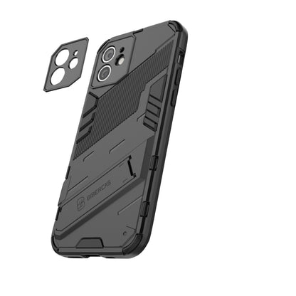 For iPhone 12 Punk Armor 2 in 1 PC + TPU Shockproof Case with Invisible Holder(White) - iPhone 12 / 12 Pro Cases by buy2fix | Online Shopping UK | buy2fix