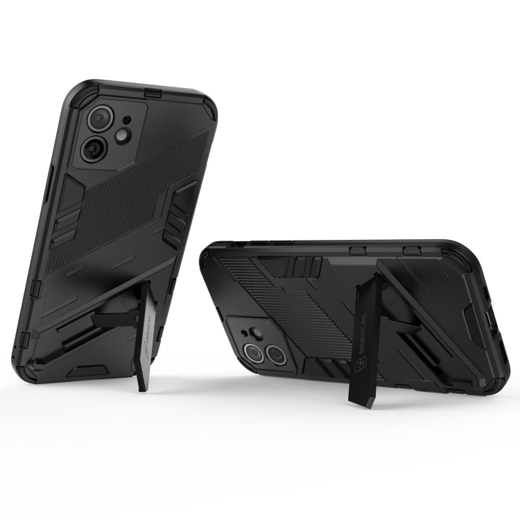 For iPhone 12 Punk Armor 2 in 1 PC + TPU Shockproof Case with Invisible Holder(Orange) - iPhone 12 / 12 Pro Cases by buy2fix | Online Shopping UK | buy2fix