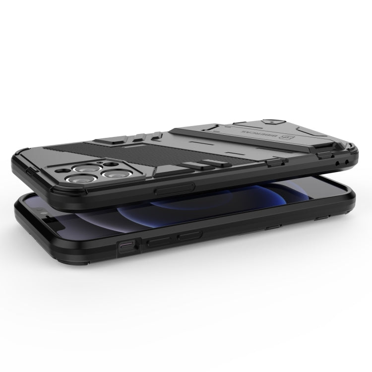 For iPhone 12 Pro Punk Armor 2 in 1 PC + TPU Shockproof Case with Invisible Holder(Red) - iPhone 12 / 12 Pro Cases by buy2fix | Online Shopping UK | buy2fix