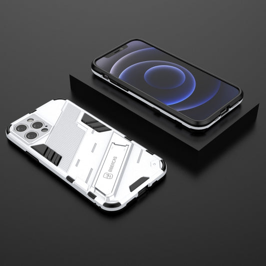 For iPhone 12 Pro Punk Armor 2 in 1 PC + TPU Shockproof Case with Invisible Holder(White) - iPhone 12 / 12 Pro Cases by buy2fix | Online Shopping UK | buy2fix