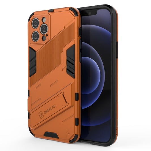 For iPhone 12 Pro Punk Armor 2 in 1 PC + TPU Shockproof Case with Invisible Holder(Orange) - iPhone 12 / 12 Pro Cases by buy2fix | Online Shopping UK | buy2fix