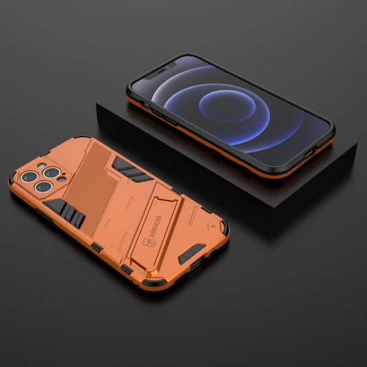 For iPhone 12 Pro Punk Armor 2 in 1 PC + TPU Shockproof Case with Invisible Holder(Orange) - iPhone 12 / 12 Pro Cases by buy2fix | Online Shopping UK | buy2fix