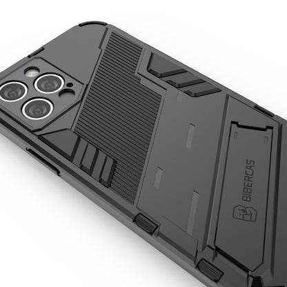 For iPhone 12 Pro Punk Armor 2 in 1 PC + TPU Shockproof Case with Invisible Holder(Blue) - iPhone 12 / 12 Pro Cases by buy2fix | Online Shopping UK | buy2fix
