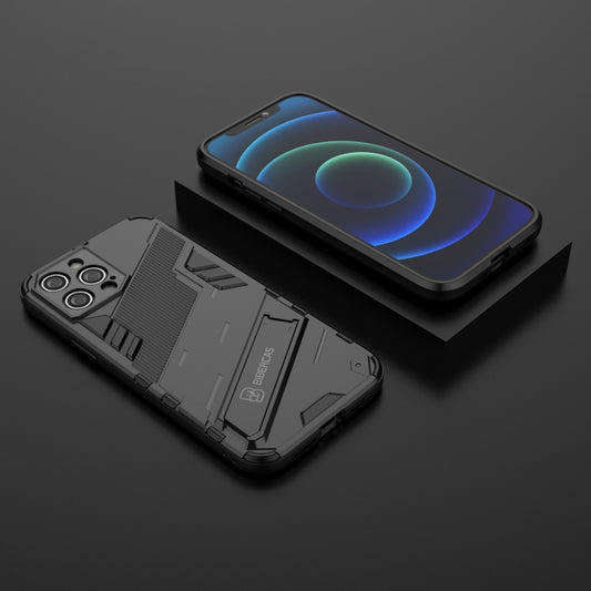 For iPhone 12 Pro Max Punk Armor 2 in 1 PC + TPU Shockproof Case with Invisible Holder(Black) - iPhone 12 Pro Max Cases by buy2fix | Online Shopping UK | buy2fix