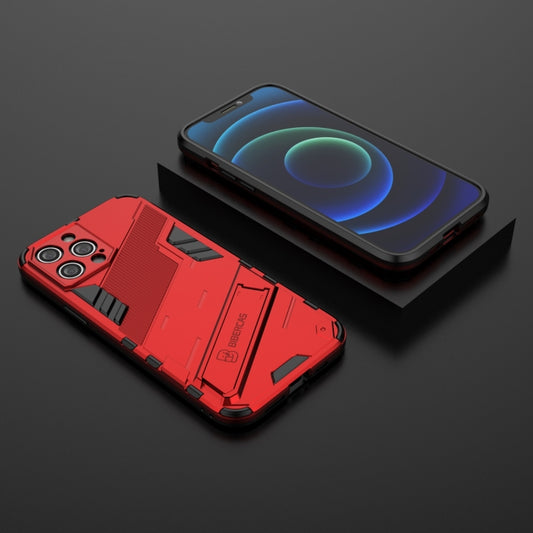 For iPhone 12 Pro Max Punk Armor 2 in 1 PC + TPU Shockproof Case with Invisible Holder(Red) - iPhone 12 Pro Max Cases by buy2fix | Online Shopping UK | buy2fix