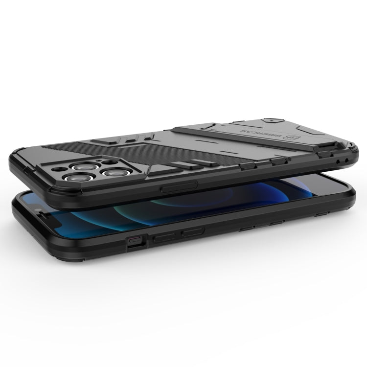 For iPhone 12 Pro Max Punk Armor 2 in 1 PC + TPU Shockproof Case with Invisible Holder(Grey) - iPhone 12 Pro Max Cases by buy2fix | Online Shopping UK | buy2fix
