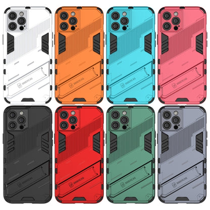 For iPhone 12 Pro Max Punk Armor 2 in 1 PC + TPU Shockproof Case with Invisible Holder(White) - iPhone 12 Pro Max Cases by buy2fix | Online Shopping UK | buy2fix