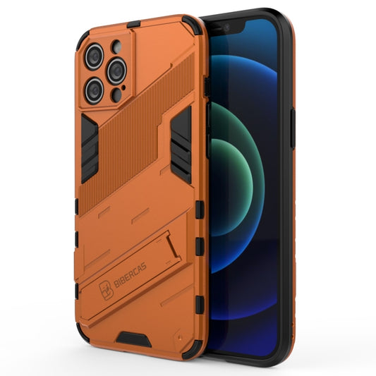 For iPhone 12 Pro Max Punk Armor 2 in 1 PC + TPU Shockproof Case with Invisible Holder(Orange) - iPhone 12 Pro Max Cases by buy2fix | Online Shopping UK | buy2fix
