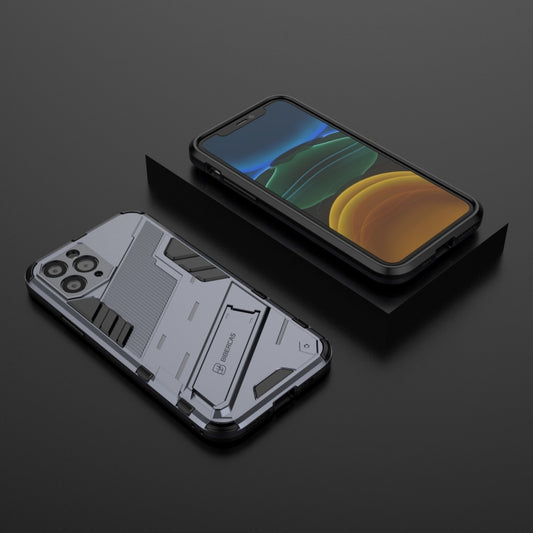 For iPhone 11 Pro Punk Armor 2 in 1 PC + TPU Shockproof Case with Invisible Holder (Grey) - iPhone 11 Pro Cases by buy2fix | Online Shopping UK | buy2fix