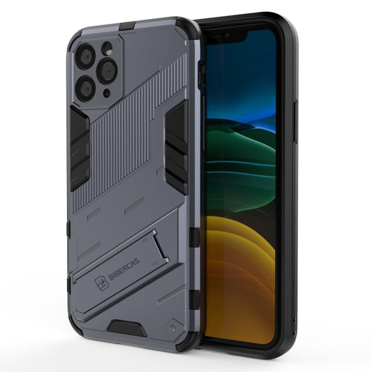 For iPhone 11 Punk Armor 2 in 1 PC + TPU Shockproof Case with Invisible Holder (Grey) - iPhone 11 Cases by buy2fix | Online Shopping UK | buy2fix