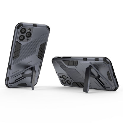 For iPhone 11 Punk Armor 2 in 1 PC + TPU Shockproof Case with Invisible Holder (Grey) - iPhone 11 Cases by buy2fix | Online Shopping UK | buy2fix
