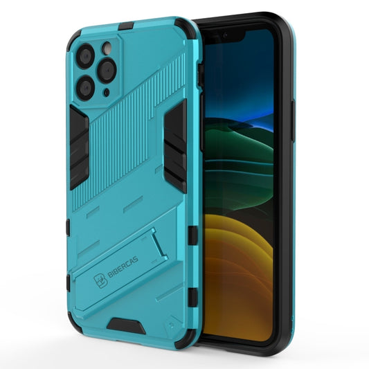 For iPhone 11 Punk Armor 2 in 1 PC + TPU Shockproof Case with Invisible Holder (Blue) - iPhone 11 Cases by buy2fix | Online Shopping UK | buy2fix