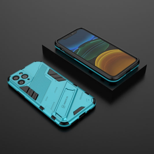 For iPhone 11 Punk Armor 2 in 1 PC + TPU Shockproof Case with Invisible Holder (Blue) - iPhone 11 Cases by buy2fix | Online Shopping UK | buy2fix