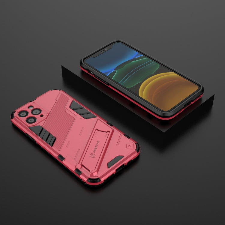 For iPhone 11 Punk Armor 2 in 1 PC + TPU Shockproof Case with Invisible Holder (Light Red) - iPhone 11 Cases by buy2fix | Online Shopping UK | buy2fix