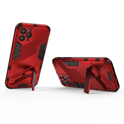 For iPhone 11 Punk Armor 2 in 1 PC + TPU Shockproof Case with Invisible Holder (Light Red) - iPhone 11 Cases by buy2fix | Online Shopping UK | buy2fix