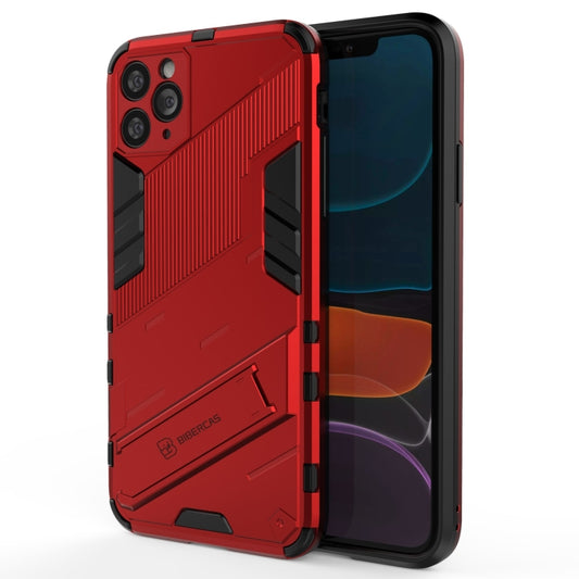 For iPhone 11 Pro Max Punk Armor 2 in 1 PC + TPU Shockproof Case with Invisible Holder (Red) - iPhone 11 Pro Max Cases by buy2fix | Online Shopping UK | buy2fix