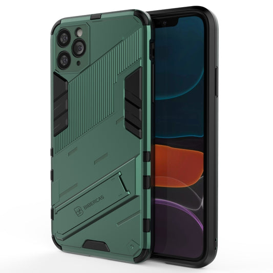 For iPhone 11 Pro Max Punk Armor 2 in 1 PC + TPU Shockproof Case with Invisible Holder (Green) - iPhone 11 Pro Max Cases by buy2fix | Online Shopping UK | buy2fix