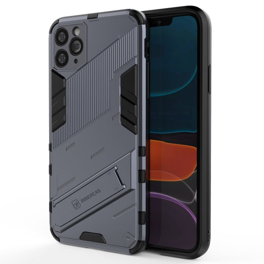 For iPhone 11 Pro Max Punk Armor 2 in 1 PC + TPU Shockproof Case with Invisible Holder (Grey) - iPhone 11 Pro Max Cases by buy2fix | Online Shopping UK | buy2fix