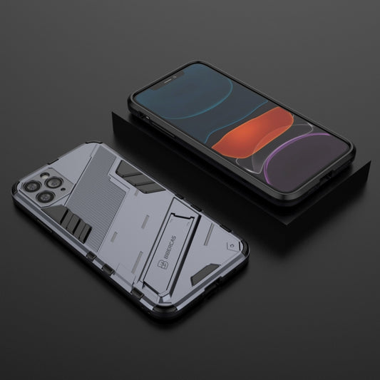 For iPhone 11 Pro Max Punk Armor 2 in 1 PC + TPU Shockproof Case with Invisible Holder (Grey) - iPhone 11 Pro Max Cases by buy2fix | Online Shopping UK | buy2fix
