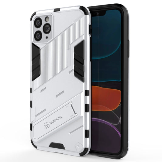 For iPhone 11 Pro Max Punk Armor 2 in 1 PC + TPU Shockproof Case with Invisible Holder (White) - iPhone 11 Pro Max Cases by buy2fix | Online Shopping UK | buy2fix