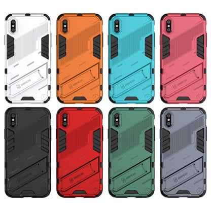 For iPhone X / XS Punk Armor 2 in 1 PC + TPU Shockproof Case with Invisible Holder(White) - More iPhone Cases by buy2fix | Online Shopping UK | buy2fix